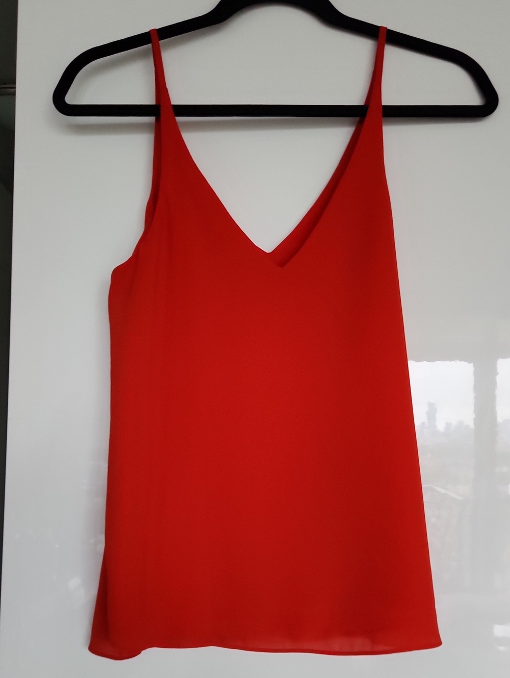 Topshop Bold Red V-Neck Spaghetti Strap Camisole